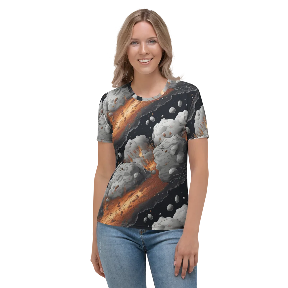 Meteorite Noir on Women's Crew Neck T-Shirt — Front