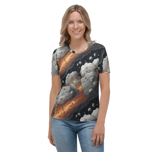 Meteorite Noir on a Women's Crew Neck T-Shirt
