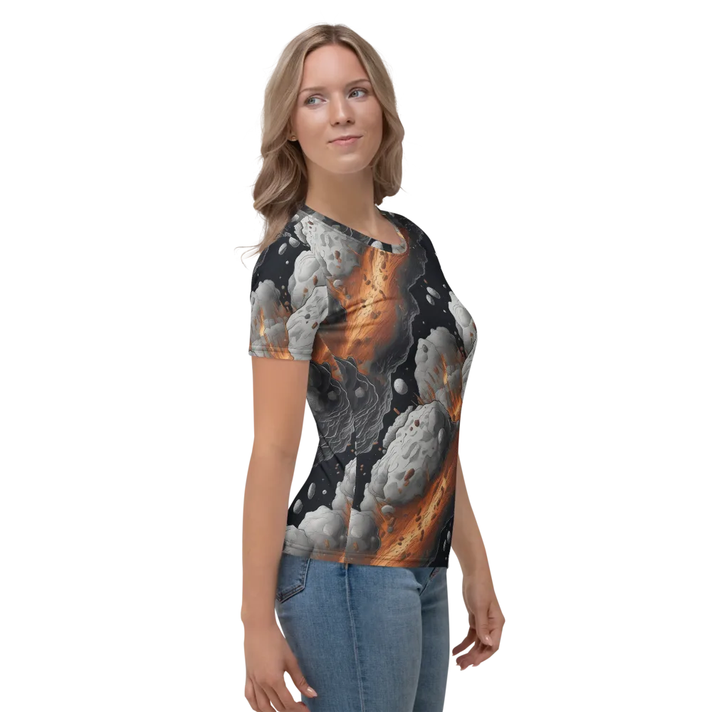 Meteorite Noir on Women's Crew Neck T-Shirt — Right
