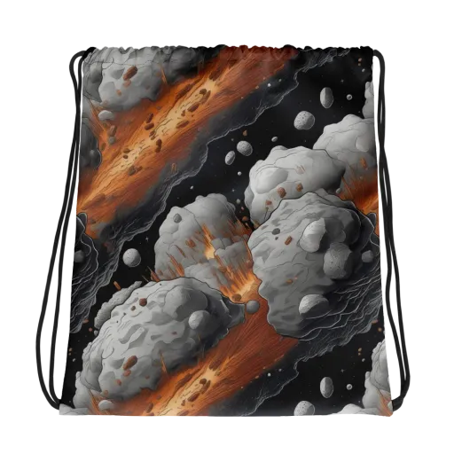 Meteorite Noir on a Drawstring Bag