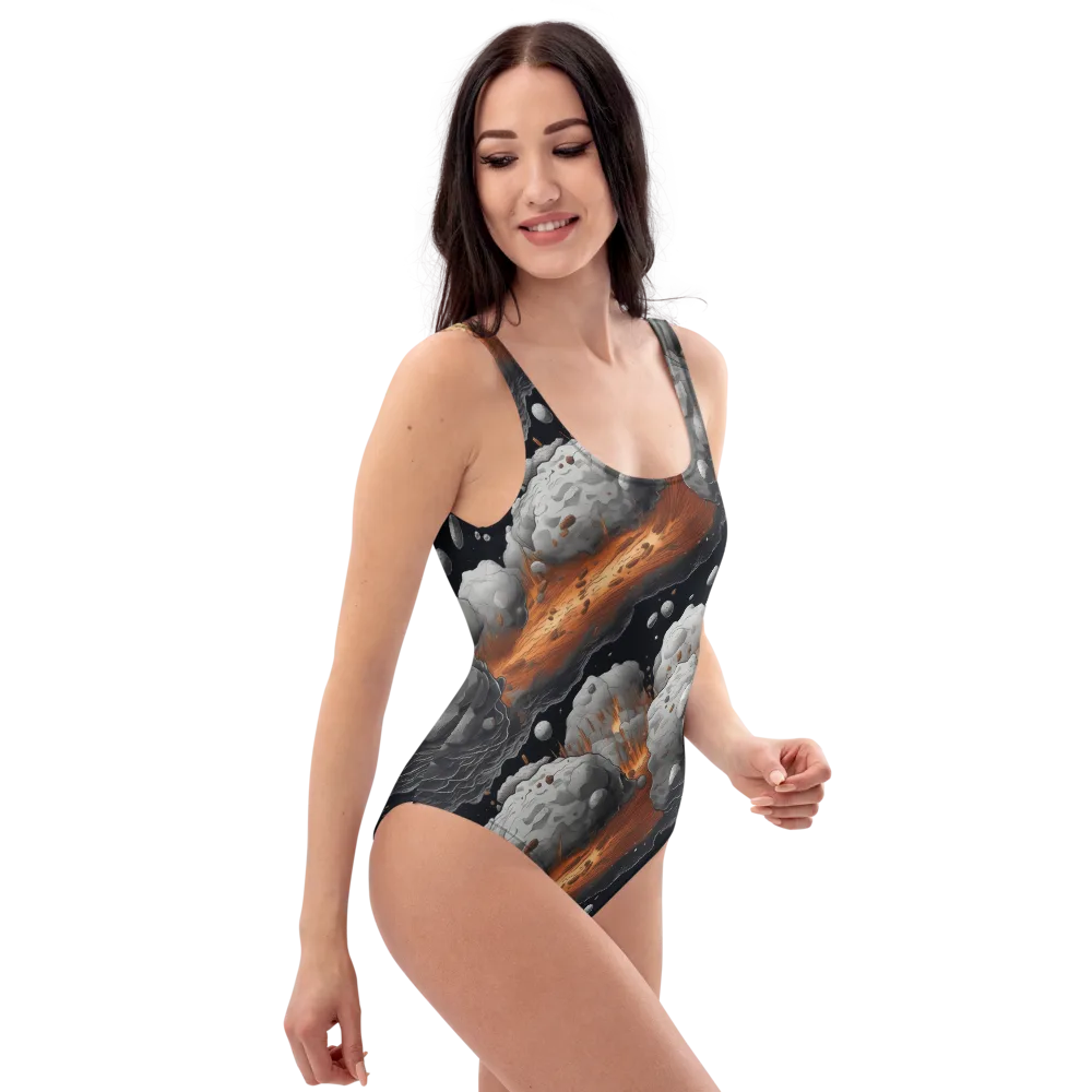 Meteorite Noir on One-Piece Swimsuit — Right