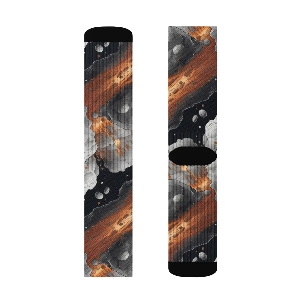 Meteorite Noir on Socks — Right Sock