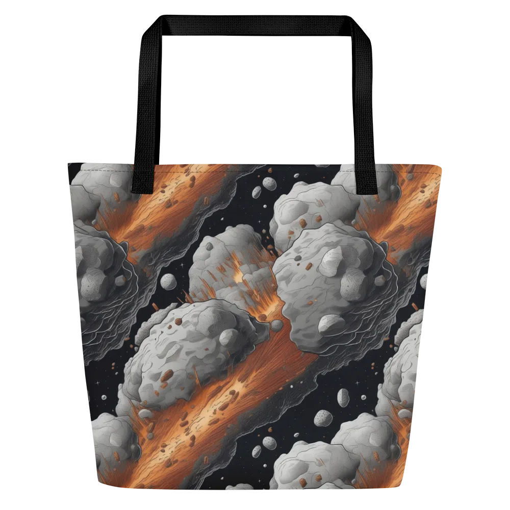 Meteorite Noir on Large Tote Bag W/ Pocket — Front