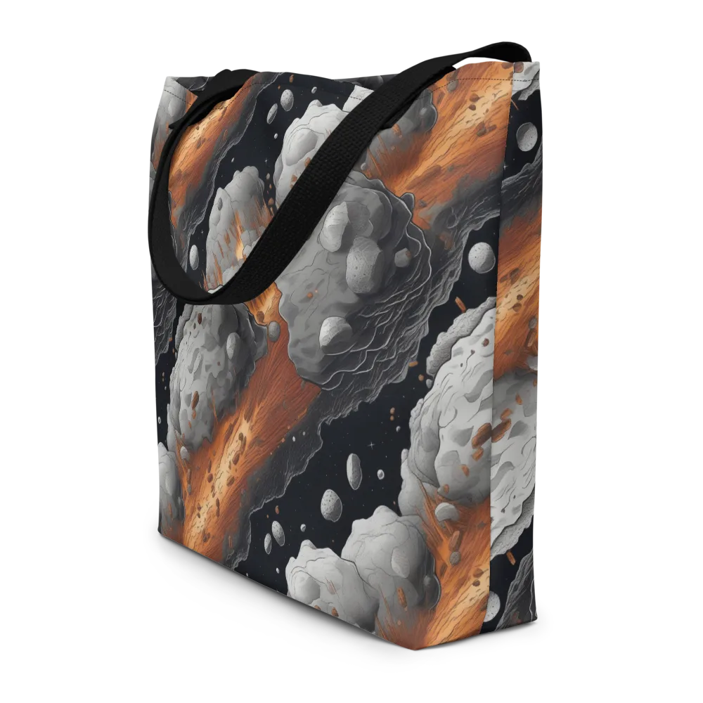 Meteorite Noir on Large Tote Bag W/ Pocket — Front
