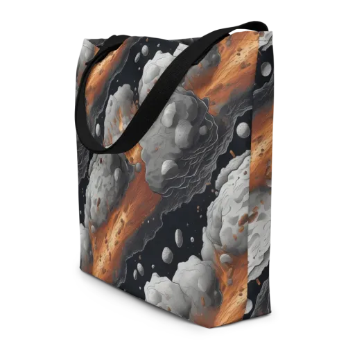 Meteorite Noir on a Large Tote Bag W/ Pocket