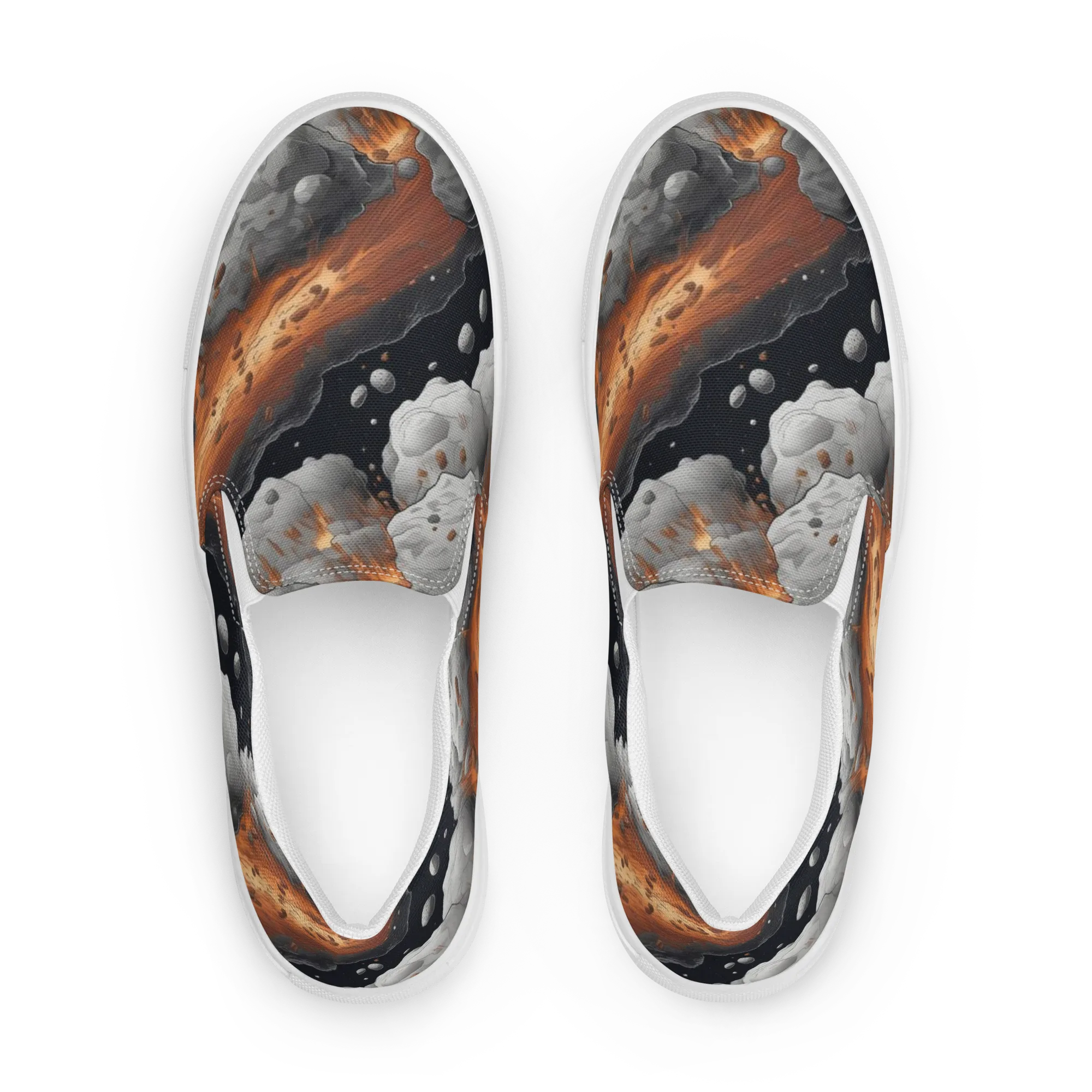 Meteorite Noir on Women's Slip-On Canvas Shoes — Front