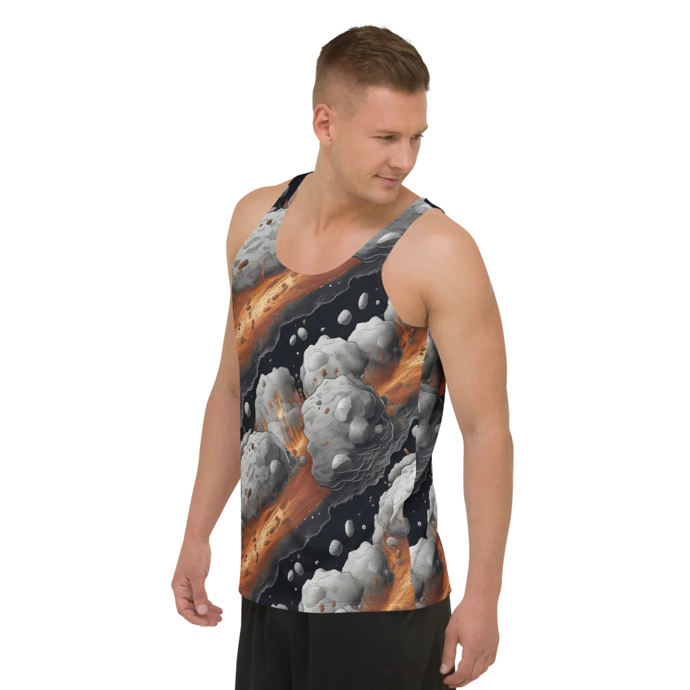 Meteorite Noir on Men's Tank Top — Left Front