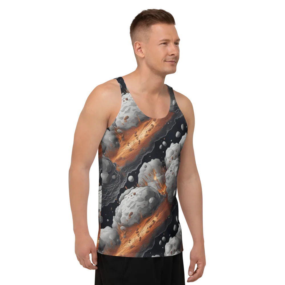 Meteorite Noir on Men's Tank Top — Right Front