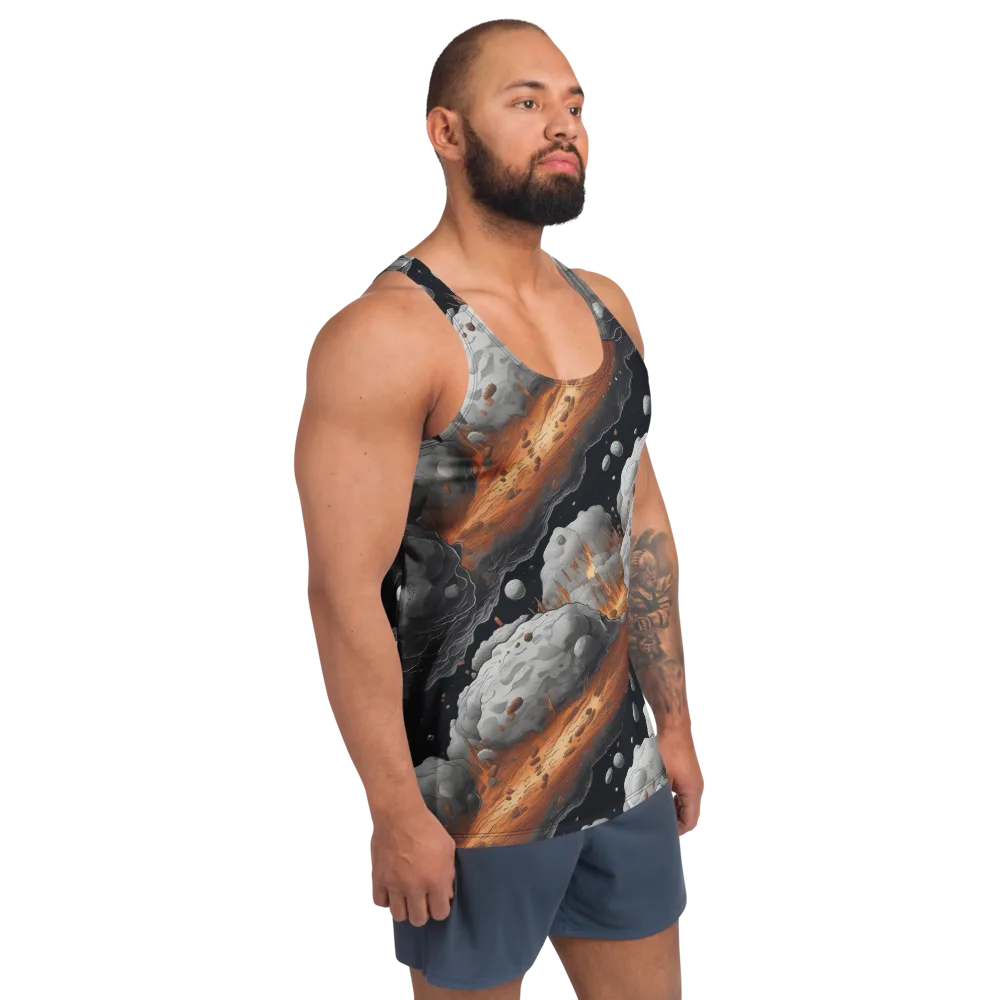 Meteorite Noir on Men's Tank Top — Right Front