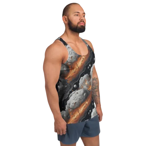 Meteorite Noir on a Men's Tank Top