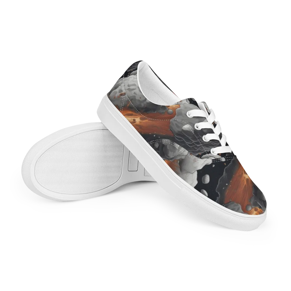 Meteorite Noir on Men's Lace-Up Canvas Shoes — Right Front