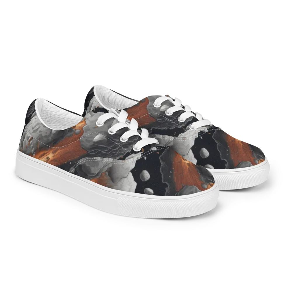 Meteorite Noir on Men's Lace-Up Canvas Shoes — Right Front