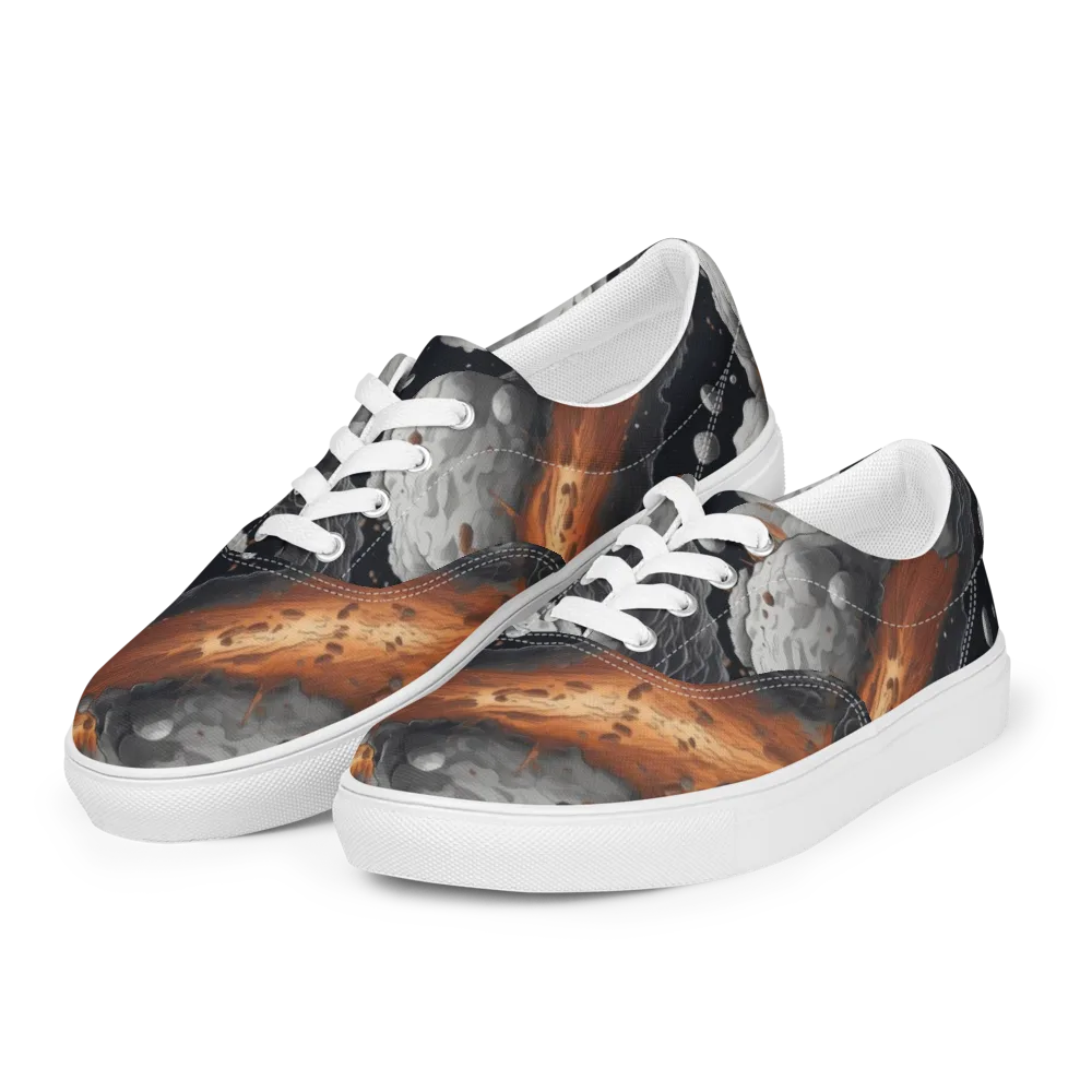 Meteorite Noir on Men's Lace-Up Canvas Shoes — Left Front