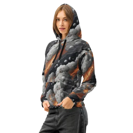 Meteorite Noir on a Cotton Hoodie