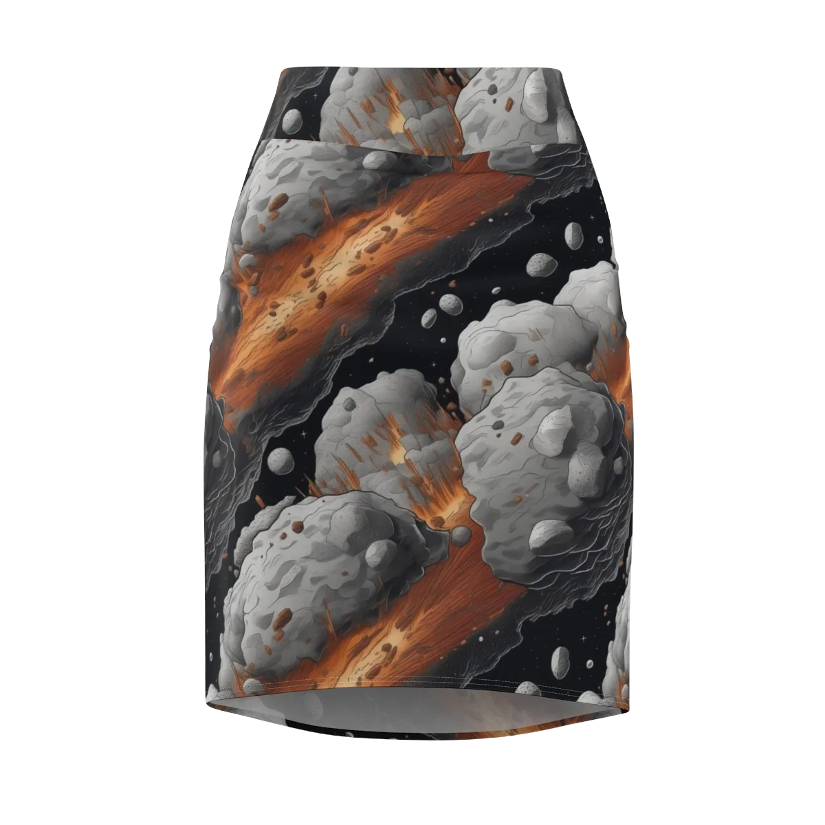 Meteorite Noir on Pencil Skirt — Front