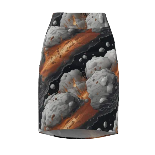 Meteorite Noir on a Pencil Skirt