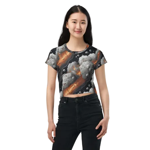 Meteorite Noir on a Crop Tee
