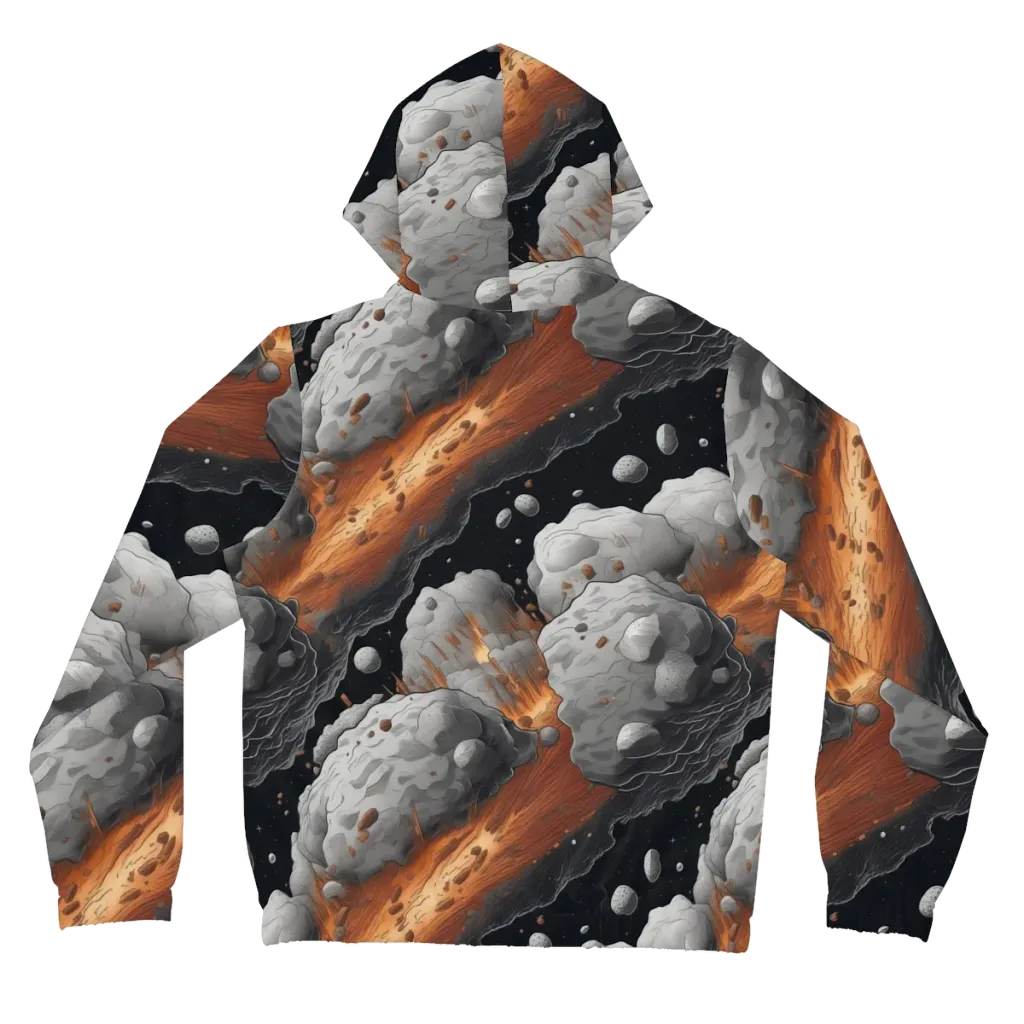 Meteorite Noir on Women's Full-Zip Hoodie — Back