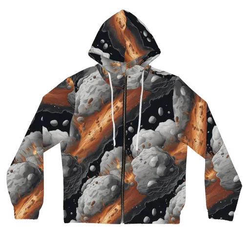 Meteorite Noir on a Women's Full-Zip Hoodie