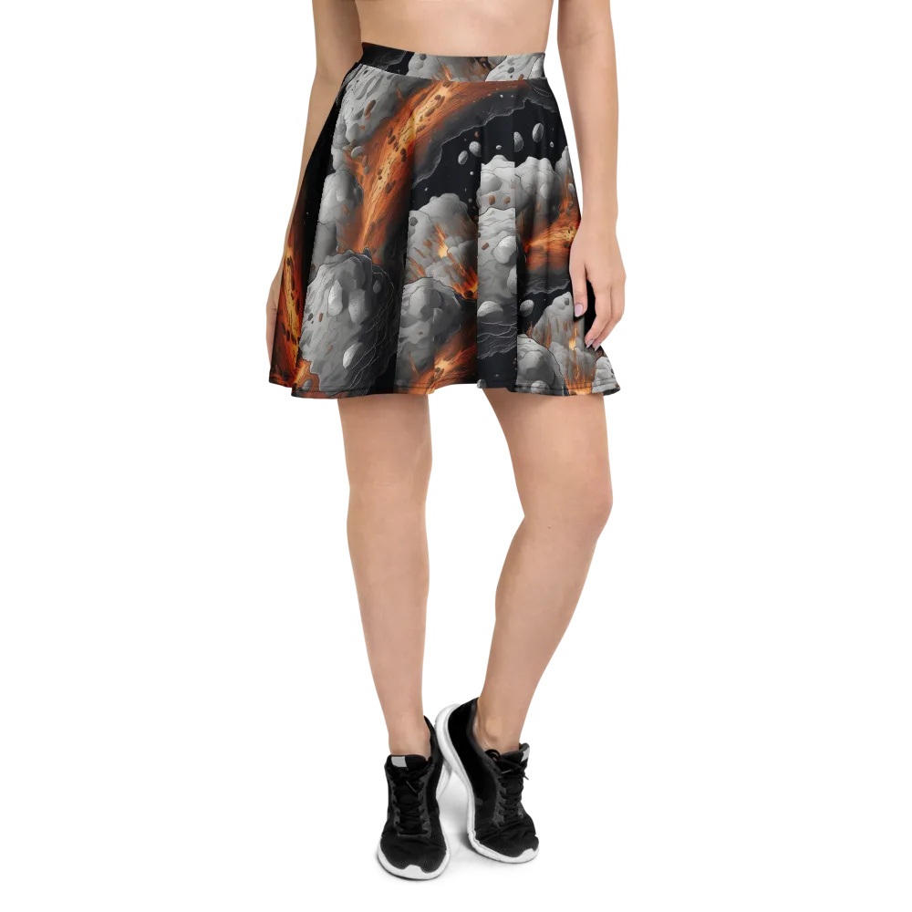 Meteorite Noir on Skater Skirt — Front