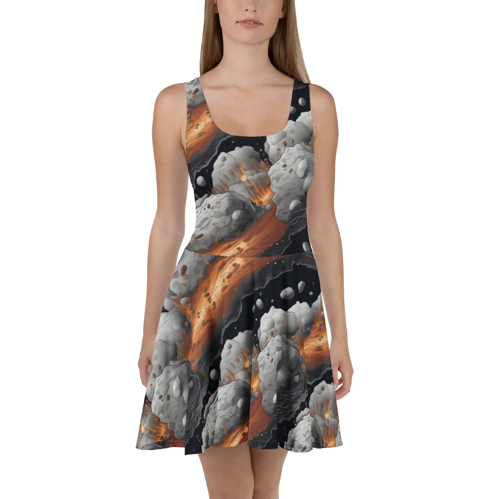 Meteorite Noir on Skater Dress — Front