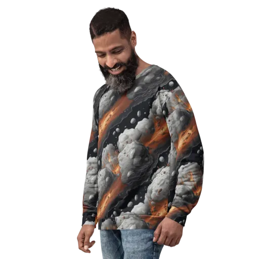 Meteorite Noir on a Sweatshirt