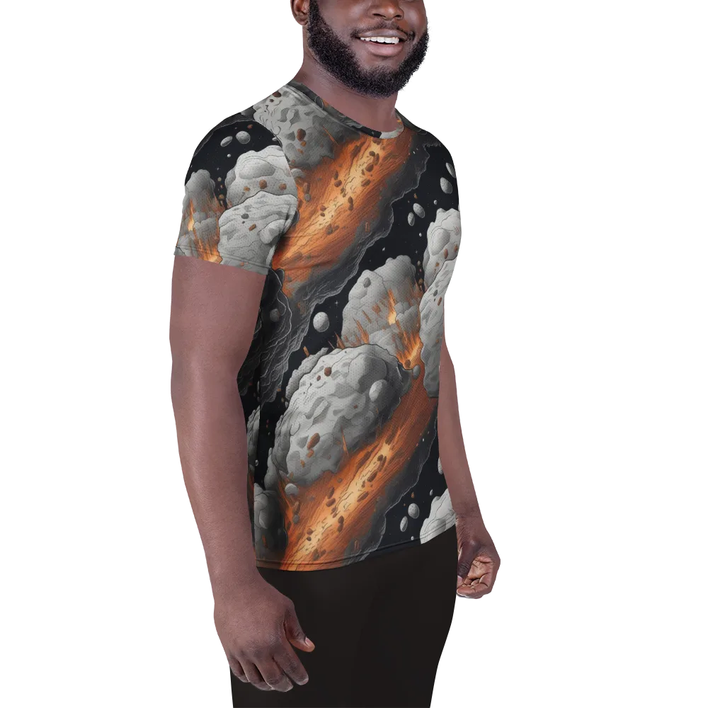 Meteorite Noir on Men's Athletic T-Shirt — Right