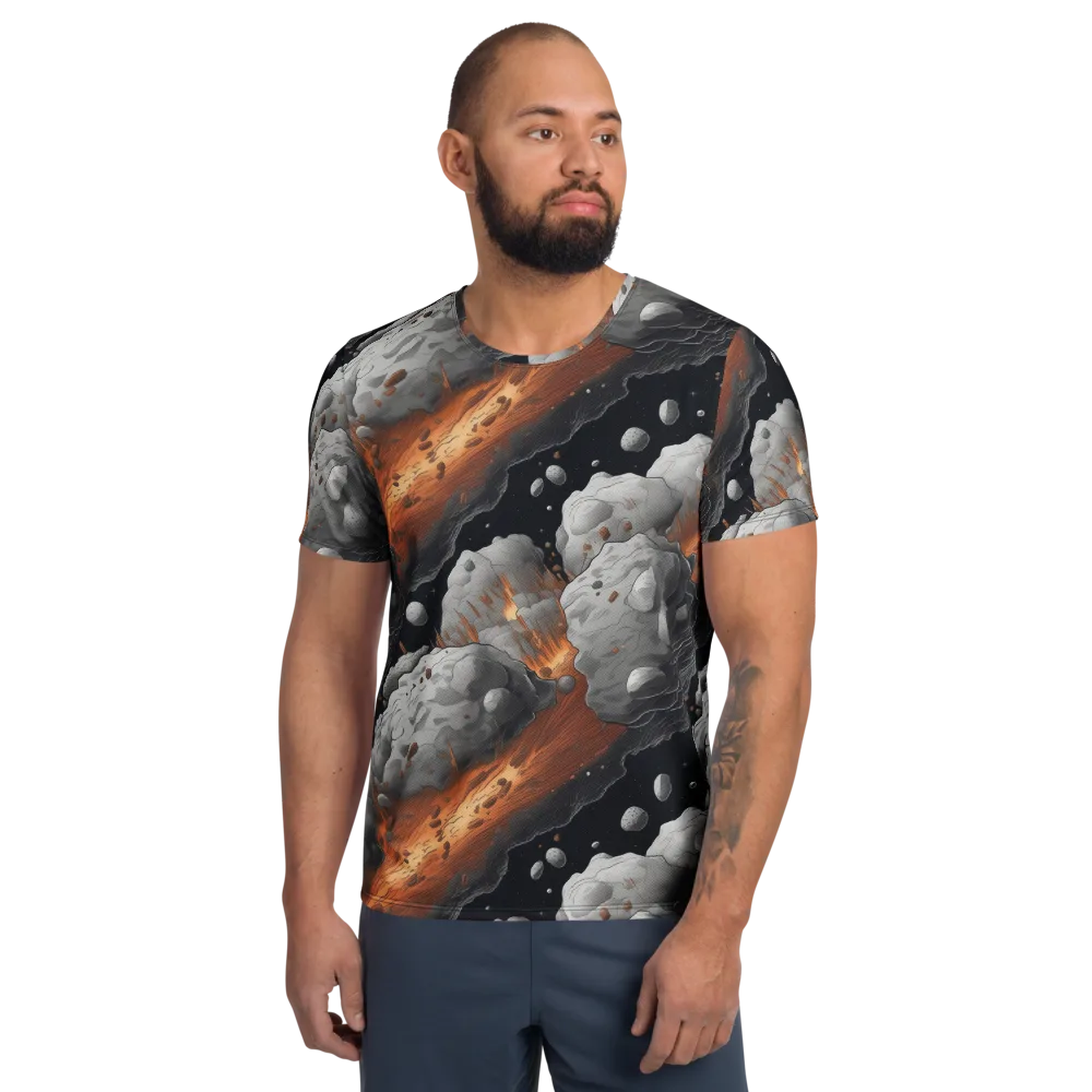 Meteorite Noir on Men's Athletic T-Shirt — Front
