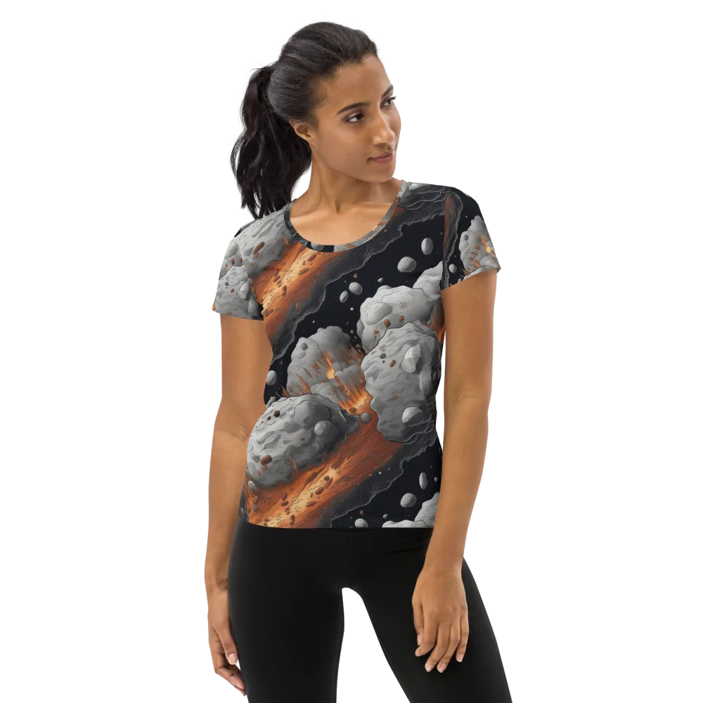 Meteorite Noir on Women's Athletic T-Shirt — Front