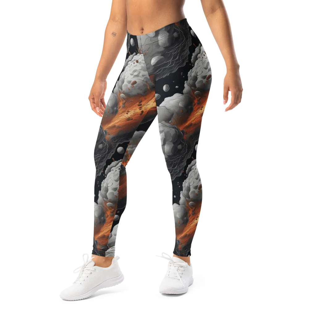 Meteorite Noir on Leggings — Left Front