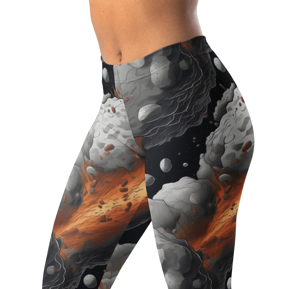 Meteorite Noir on Leggings — Left Front