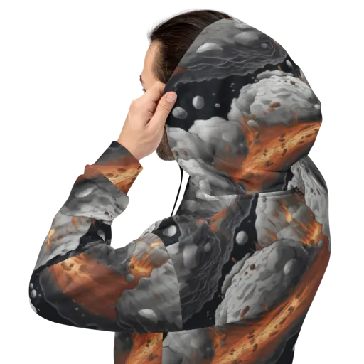 Meteorite Noir on a Hoodie