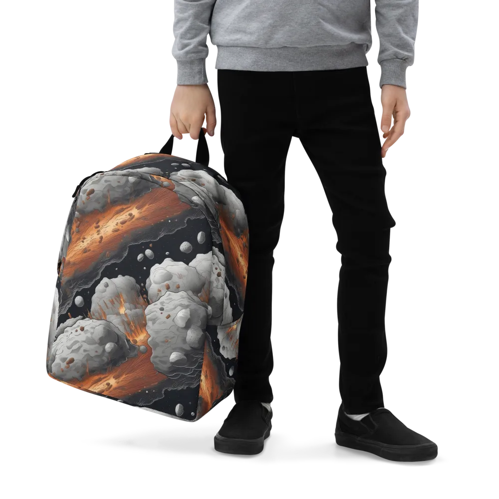 Meteorite Noir on Minimalist Backpack — Zoomed-in