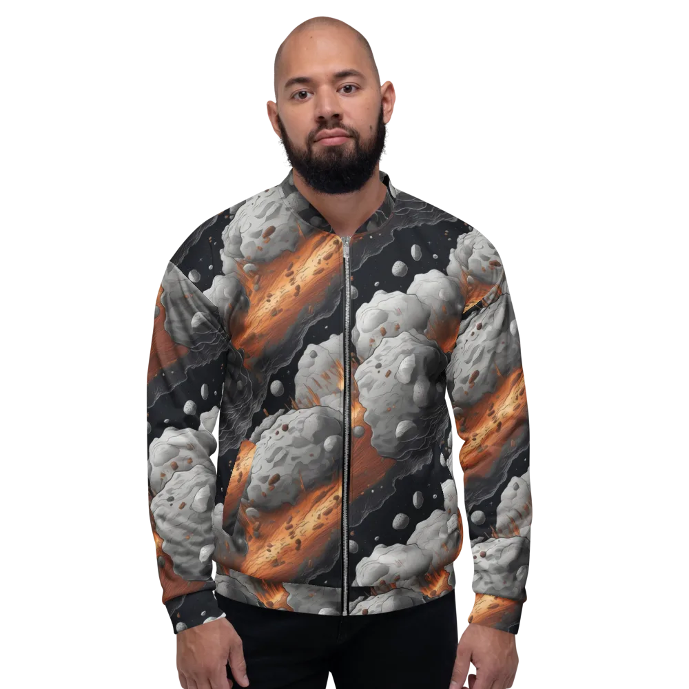 Meteorite Noir on Bomber Jacket — Front