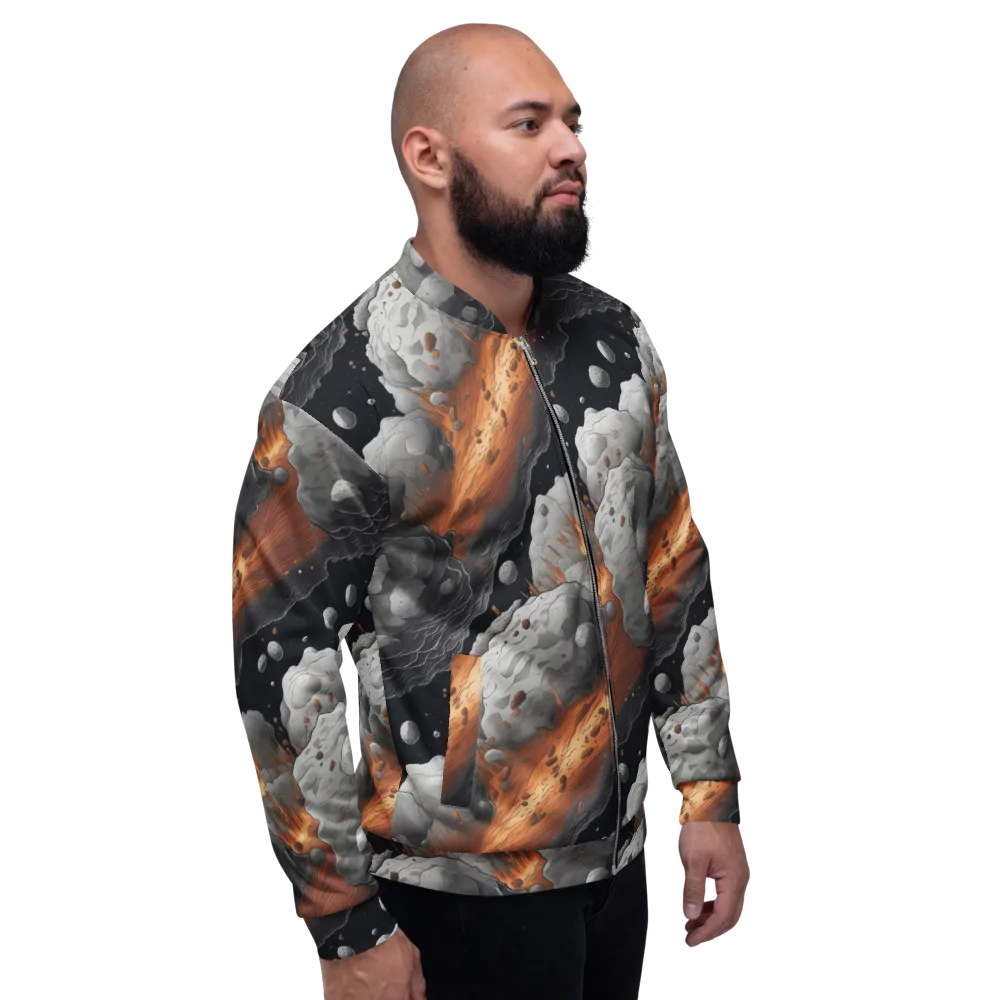 Meteorite Noir on Bomber Jacket — Right