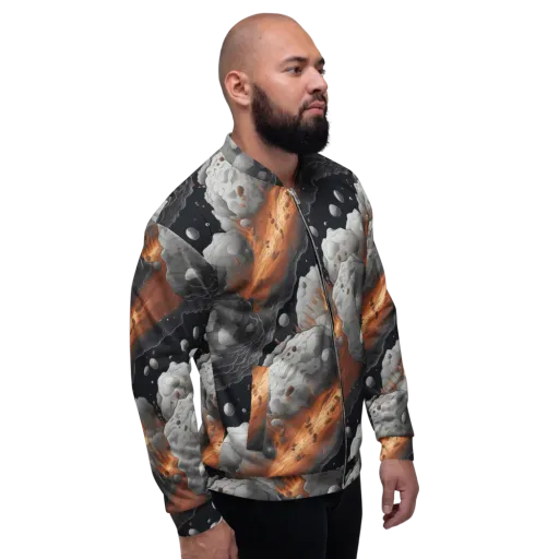 Meteorite Noir on a Bomber Jacket