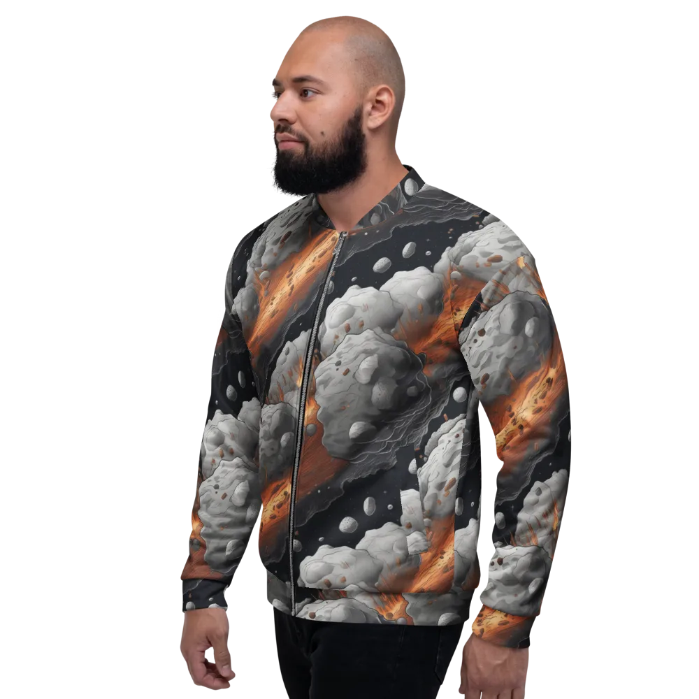 Meteorite Noir on Bomber Jacket — Left