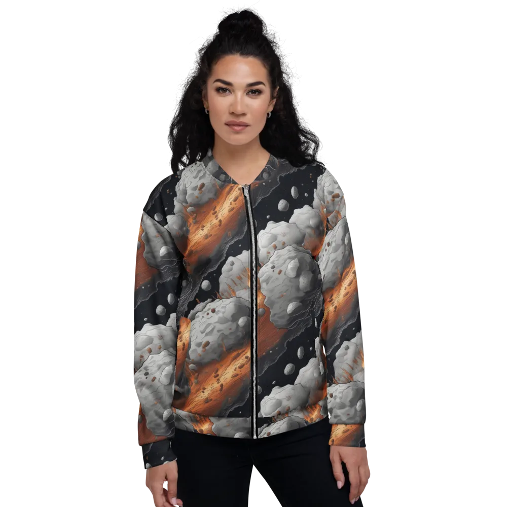 Meteorite Noir on Bomber Jacket — Front
