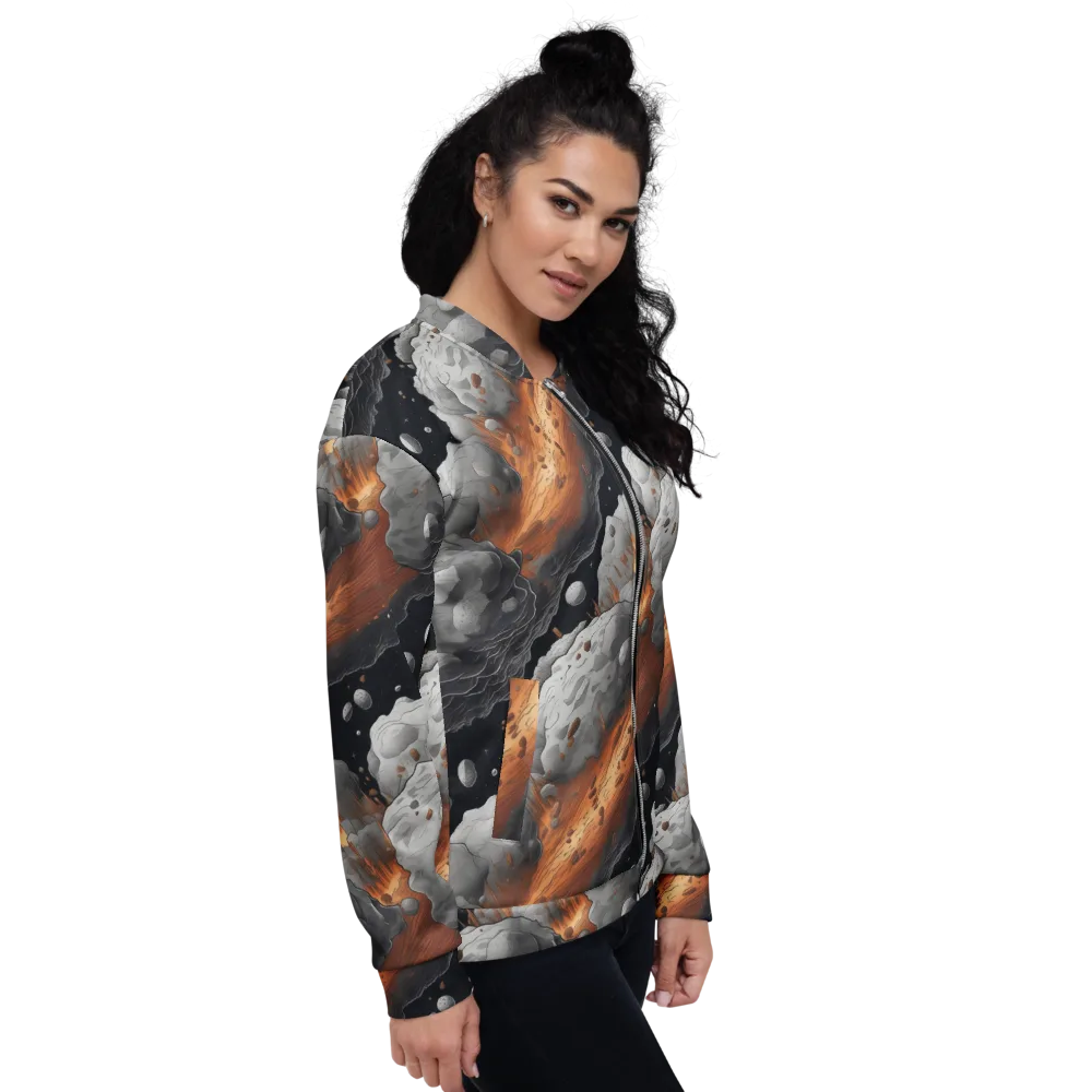 Meteorite Noir on Bomber Jacket — Right
