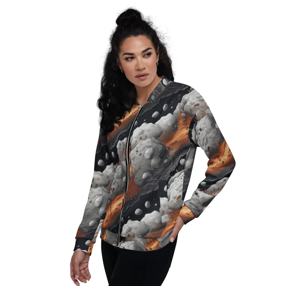 Meteorite Noir on Bomber Jacket — Left
