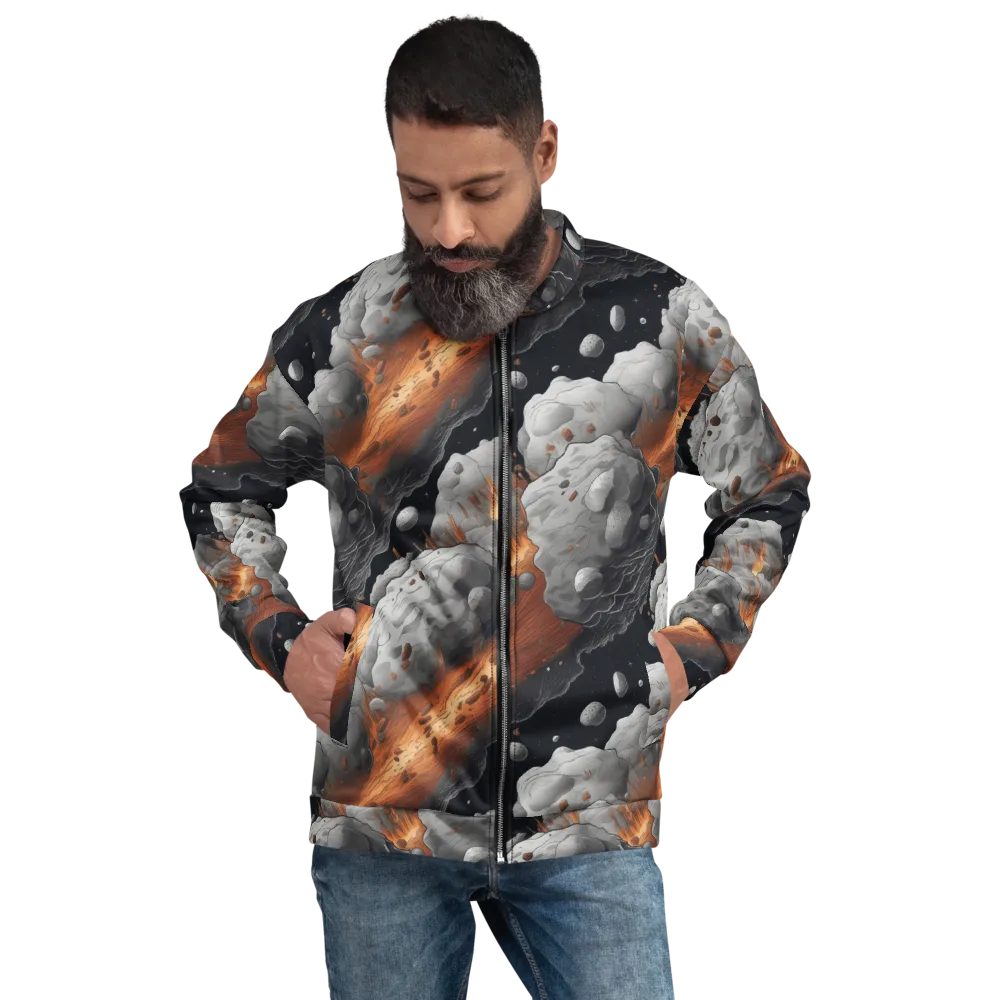 Meteorite Noir on Bomber Jacket — Front