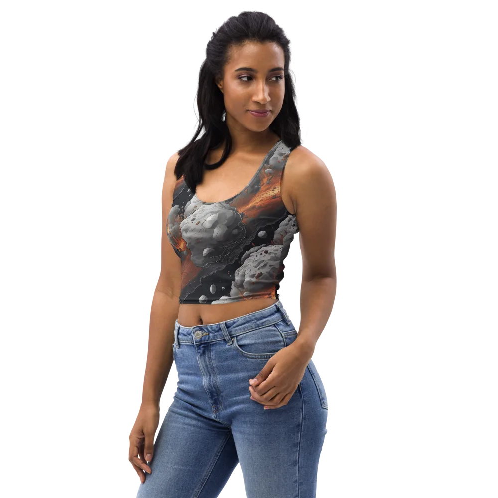 Meteorite Noir on Crop Top — Left Front