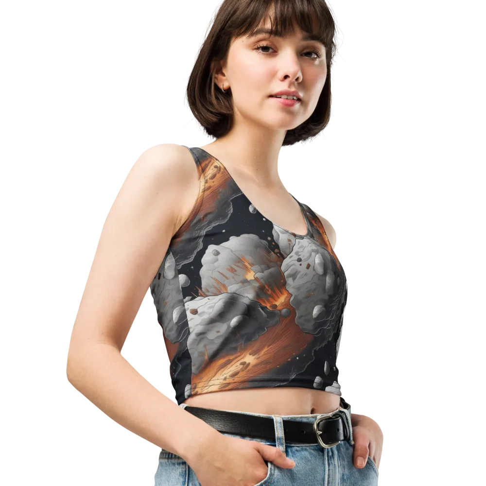 Meteorite Noir on Crop Top — Right Front