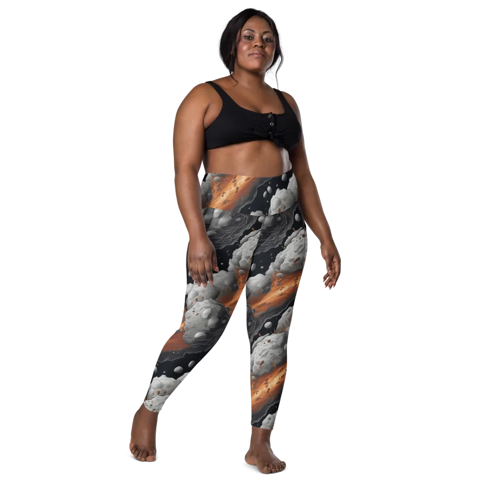 Meteorite Noir on Leggings with Pockets — Front