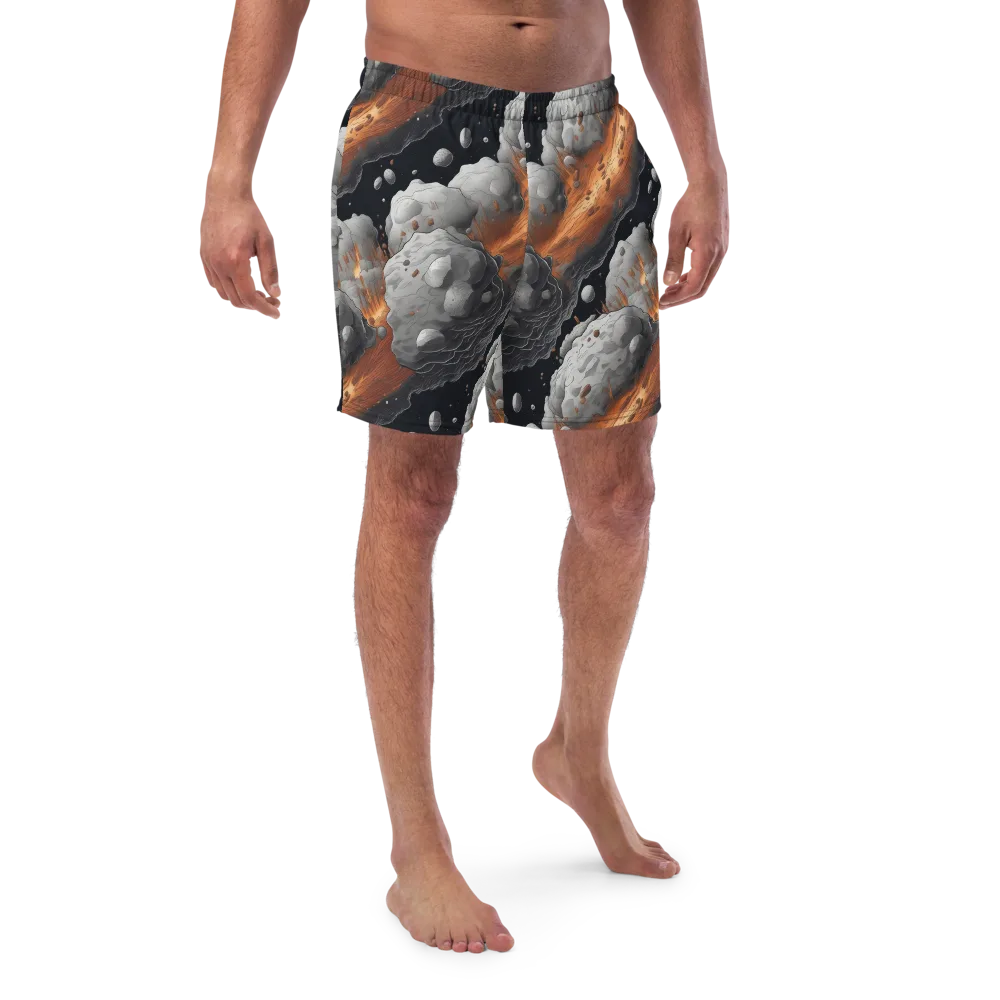 Meteorite Noir on Swim Trunks — Front