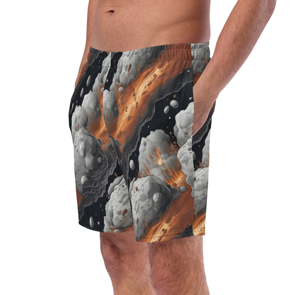 Meteorite Noir on Swim Trunks — Left Front