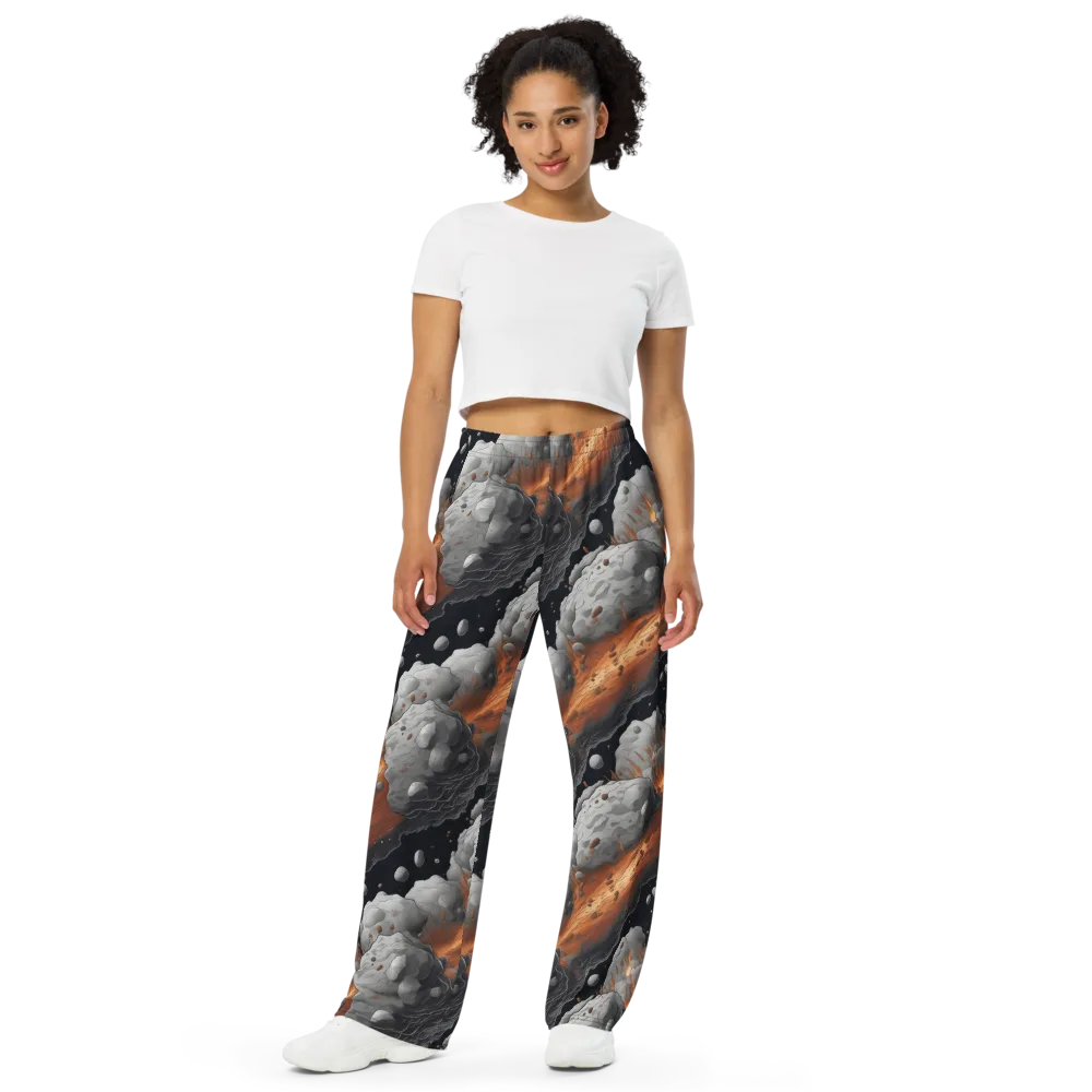 Meteorite Noir on Wide-Leg Pants — Front