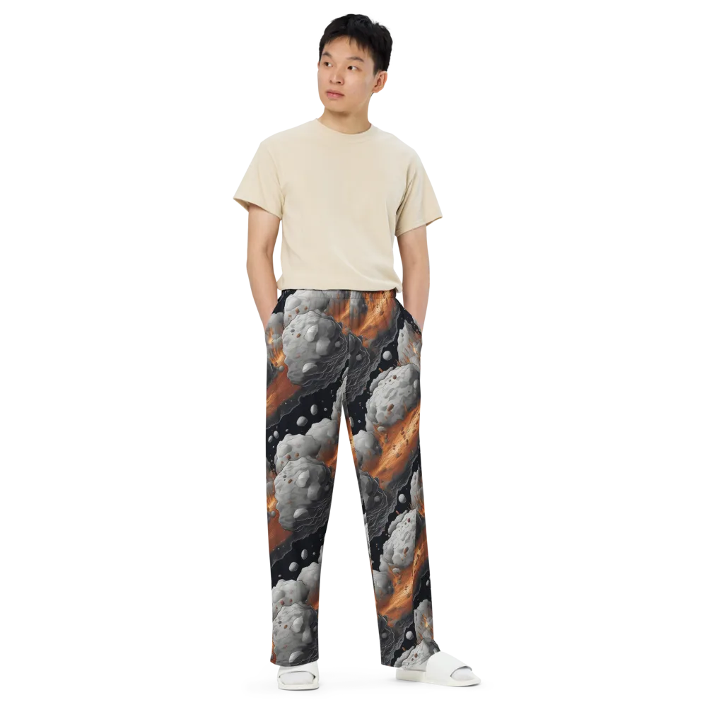 Meteorite Noir on Wide-Leg Pants — Front