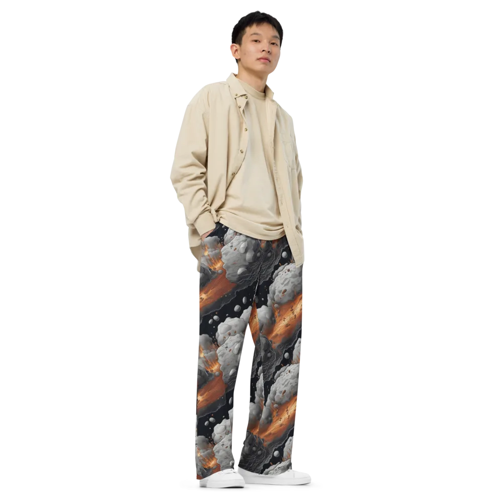 Meteorite Noir on Wide-Leg Pants — Right Front