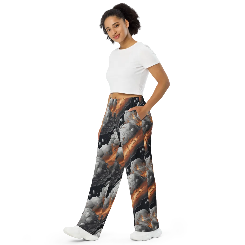 Meteorite Noir on Wide-Leg Pants — Left Front